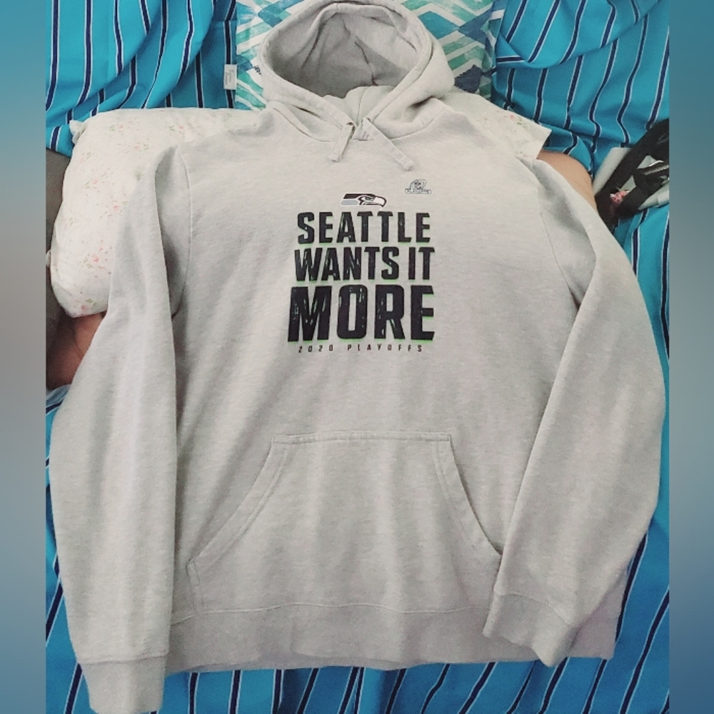Seattle Seahawks Men's pullover sweatshirt. Gray.